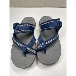 Skechers Women’s Cushioned Footbed Vegan Machine Washable Reggae Fest Sandal 7‎